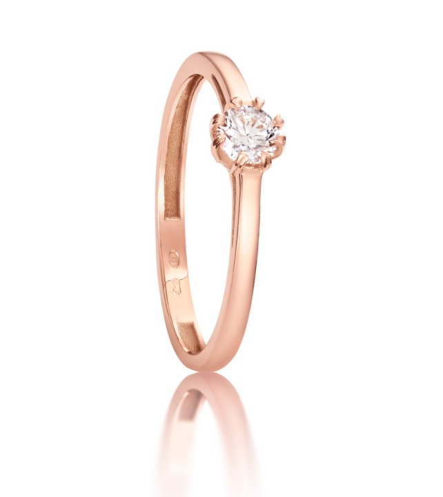 Obrázek Zásnubní prsten LOEE z růžového zlata s diamantem