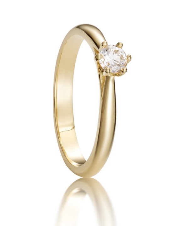 Obrázek Zásnubní prsten LOEE ze žlutého zlata s diamantem