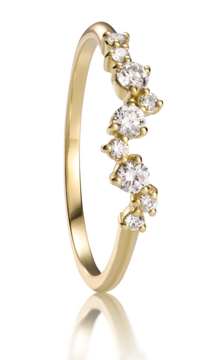 Obrázek Prsten LOEE Sparkle ze žlutého zlata s diamanty