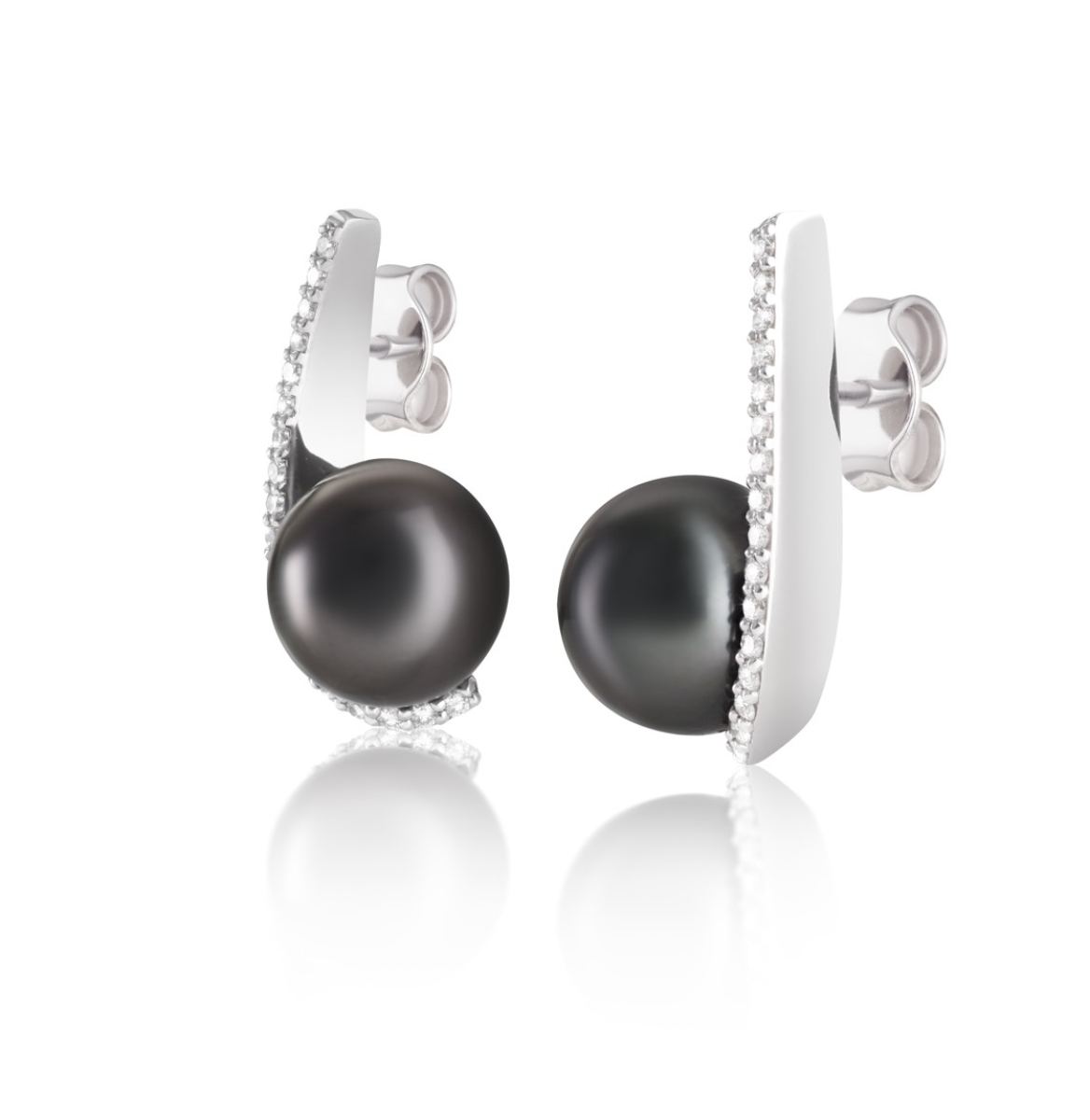 Obrázek Náušnice LOEE Pearls z bílého zlata s diamanty a perlami