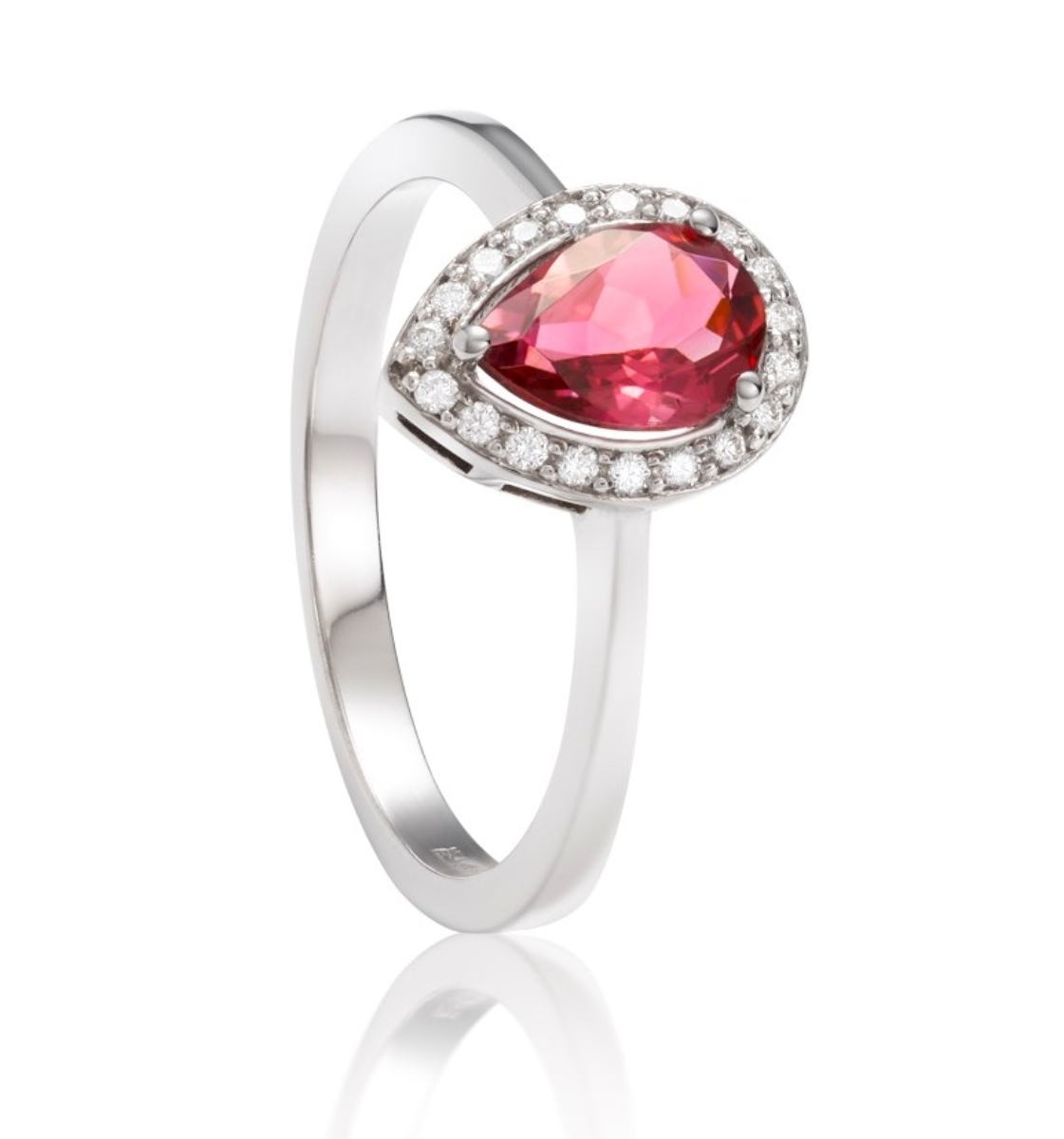 Obrázek Prsten LOEE Palette Diamonds z bílého zlata s diamanty a turmalínem
