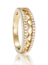 Obrázek Prsten LOEE ze žlutého zlata s diamanty (48 mm)