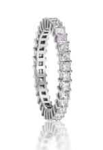 Obrázek Prsten LOEE Charm z bílého zlata s diamanty (48 mm)