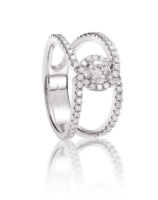 Zobrazit detail produktu - Prsten LOEE Charm z bílého zlata s diamanty (53 mm) Obrázek Prsten LOEE Charm z bílého zlata s diamanty (53 mm)