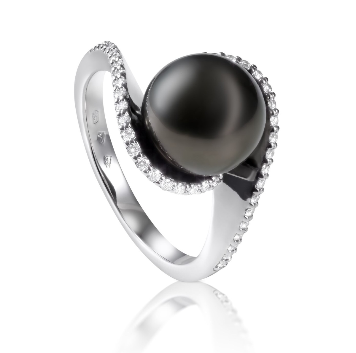 Obrázek Prsten LOEE Pearls z bílého zlata s diamanty a perlou