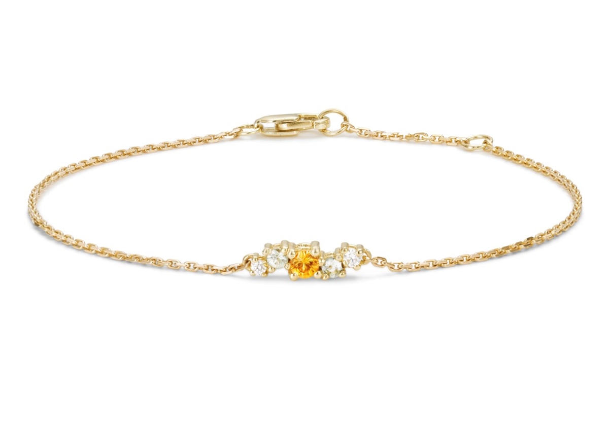 Obrázek Náramek LOEE Sparkle ze žlutého zlata s diamanty a multisafíry