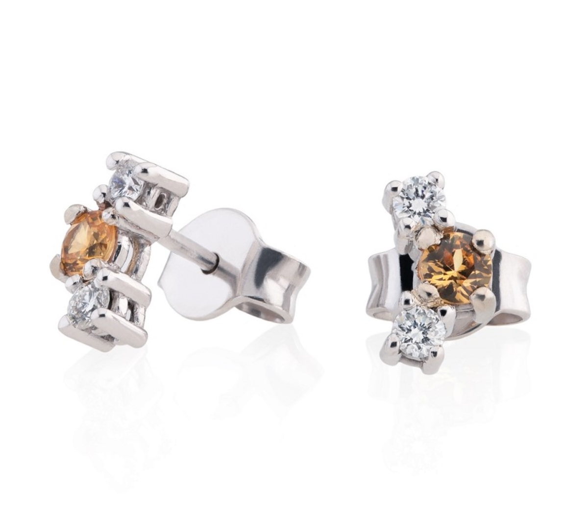 Obrázek Náušnice LOEE Sparkle z bílého zlata s diamanty a multisafíry