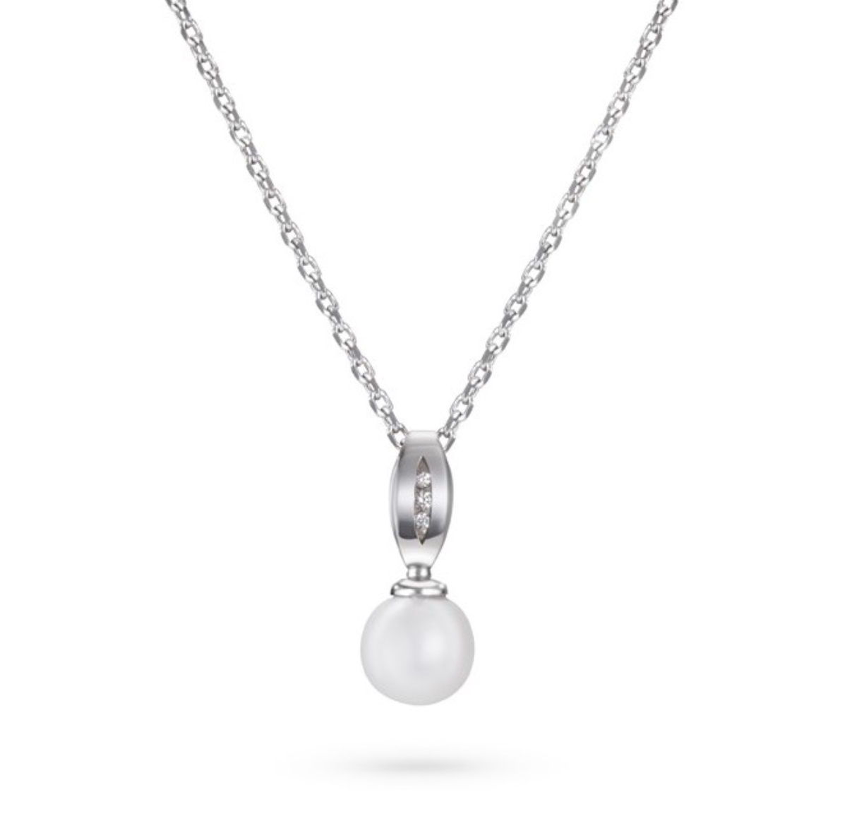 Obrázek Přívěsek LOEE Pearls z bílého zlata s diamanty a perlou