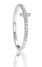 Obrázek Prsten LOEE Pure z bílého zlata s diamanty (48 mm)