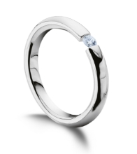 Obrázek Prsten LOEE Essence z bílého zlata s diamantem (48 mm)