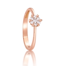 Obrázek Zásnubní prsten LOEE Pure z růžového zlata s diamanty (48 mm)