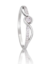 Obrázek Zásnubní prsten LOEE z bílého zlata s diamanty (48 mm)
