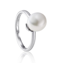 Obrázek Prsten LOEE Pearls z bílého zlata s perlou (48 mm)