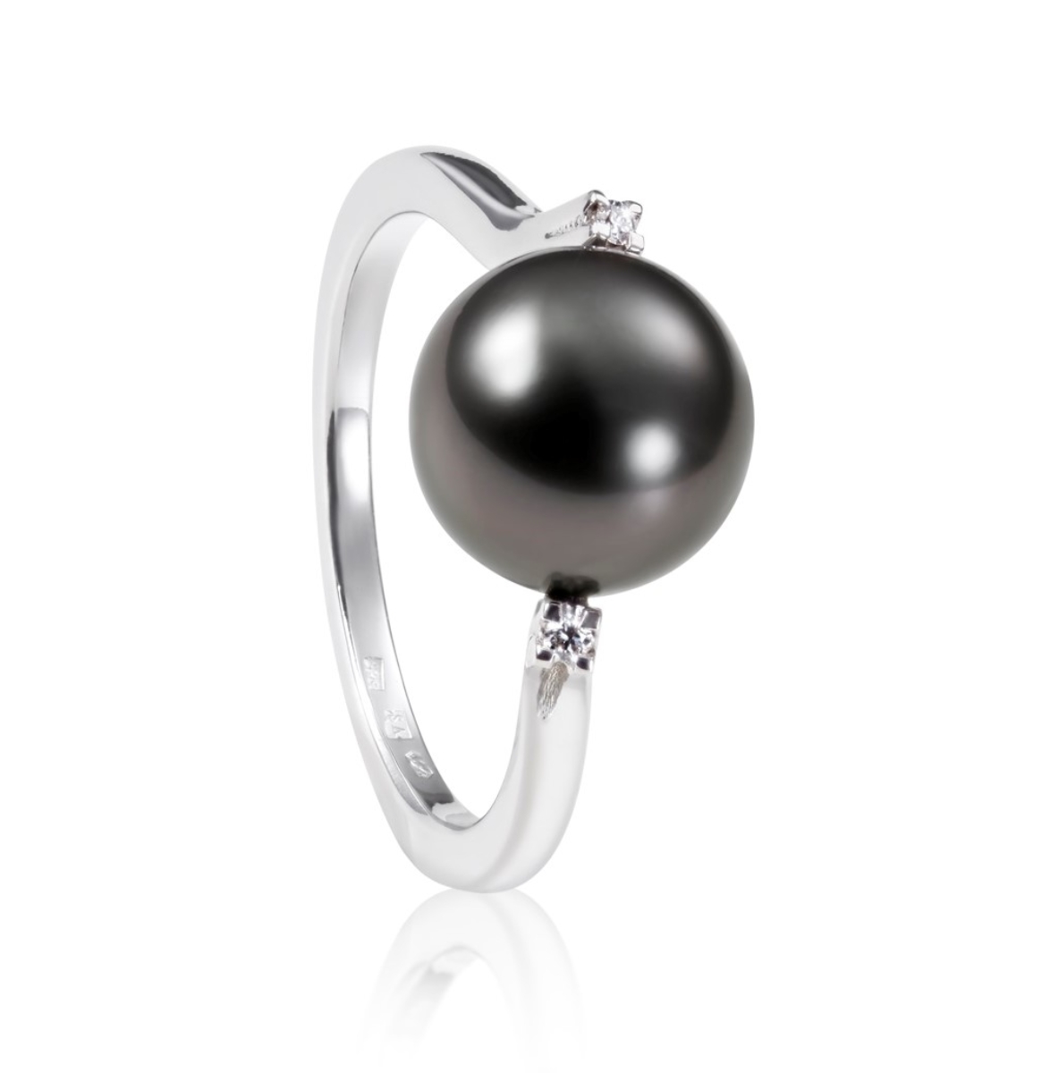 Obrázek Prsten LOEE Pearls z bílého zlata s diamanty a perlou