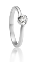Obrázek Prsten LOEE Essence z bílého zlata s diamantem (54 mm)