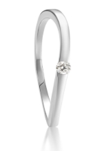 Obrázek Prsten LOEE Essence z bílého zlata s diamantem (48 mm)