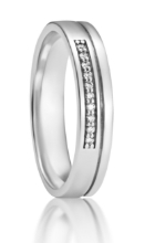 Obrázek Prsten LOEE z bílého zlata s diamanty (54 mm)