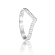 Obrázek Prsten LOEE Pure z bílého zlata s diamanty (48 mm)