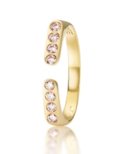 Obrázek Prsten LOEE AVA ze žlutého zlata s diamanty (48 mm)