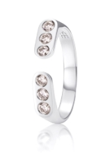 Obrázek Prsten LOEE AVA z bílého zlata s diamanty (48 mm)