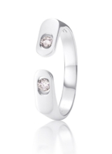 Obrázek Prsten LOEE AVA z bílého zlata s diamanty (48 mm)