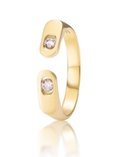 Obrázek Prsten LOEE AVA ze žlutého zlata s diamanty (48 mm)