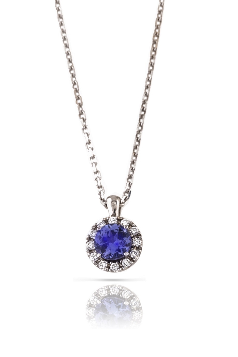 Obrázek Přívěsek LOEE Palette Diamonds z bílého zlata s diamanty a tanzanitem