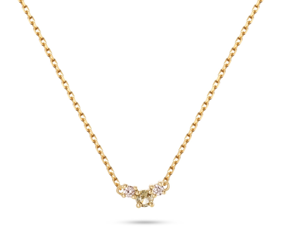 Obrázek Náhrdelník LOEE Sparkle ze žlutého zlata s diamanty a multisafírem