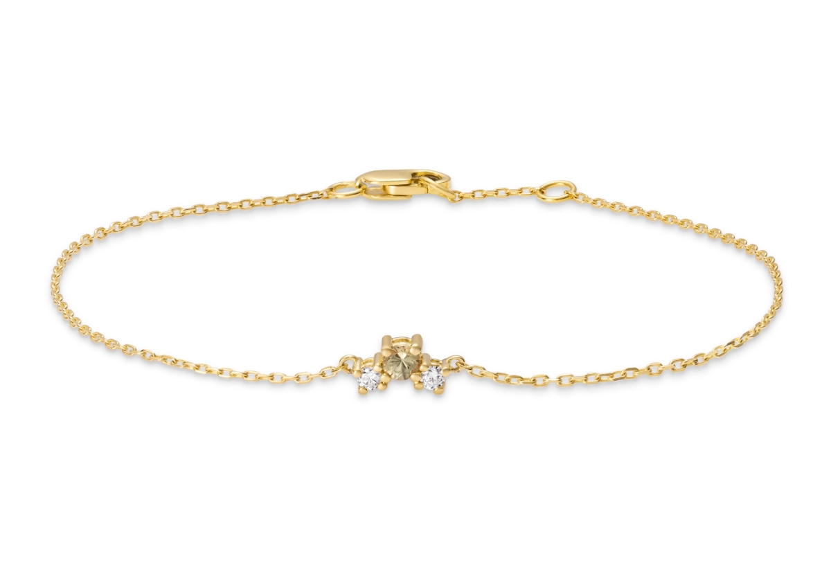 Obrázek Náramek LOEE Sparkle ze žlutého zlata s diamanty a multisafírem