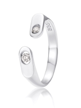 Obrázek Prsten LOEE AVA z bílého zlata s diamanty (48 mm)