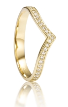 Obrázek Prsten LOEE Pure ze žlutého zlata s diamanty (48 mm)