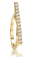Obrázek Prsten LOEE Pure ze žlutého zlata s diamanty (48 mm)