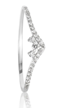 Obrázek Prsten LOEE Essence z bílého zlata s diamanty (48 mm)