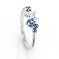 Zobrazit detail produktu - Prsten LOEE Sparkle z bílého zlata s diamanty a multisafíry (53 mm) Obrázek Prsten LOEE Sparkle z bílého zlata s diamanty a multisafíry (53 mm)