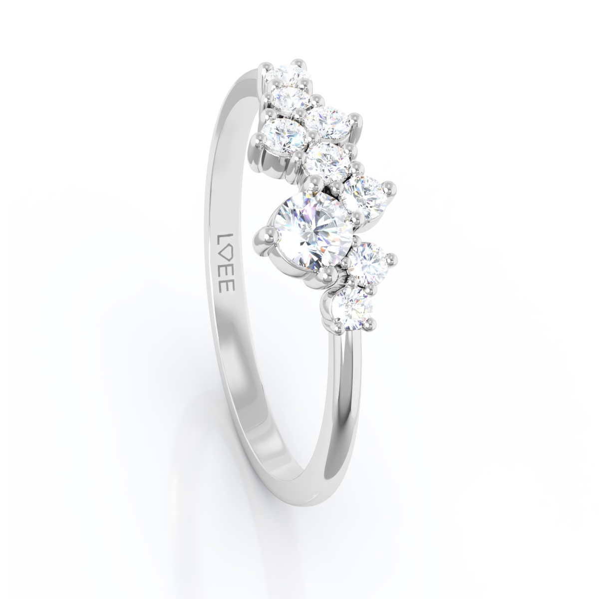 Obrázek Prsten LOEE Sparkle z bílého zlata s diamanty