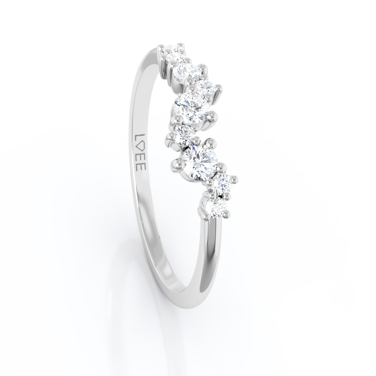 Obrázek Prsten LOEE Sparkle z bílého zlata s diamanty